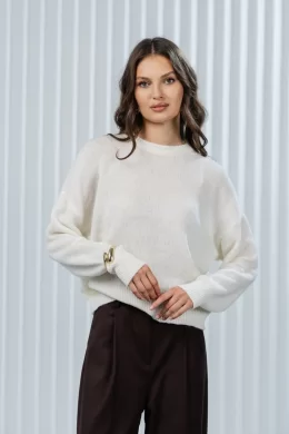 Джемпер женский (цвет: молочный)