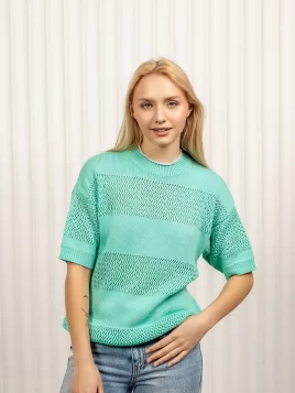 Джемпер женский (цвет: бирюзовый)