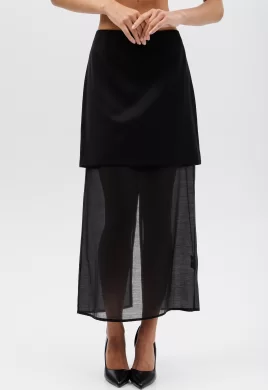 Юбка женская (цвет: черный)