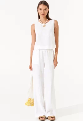 Брюки женские (цвет: белый)