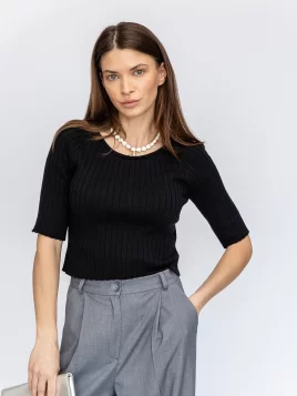 Джемпер женский (цвет: черный)