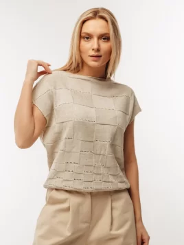 Жилет женский (цвет: светло-бежевый)