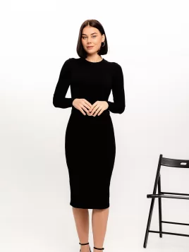 Платье женское (цвет: черный)