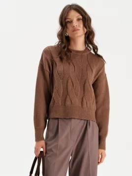 Джемпер женский (цвет: коричневый)