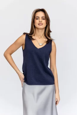 Жилет женский (цвет: индиго, черный)