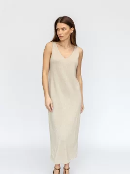 Платье женское (цвет: крем-брюле, серебро)