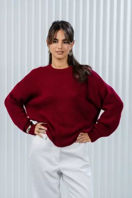 Джемпер женский (цвет: винный)