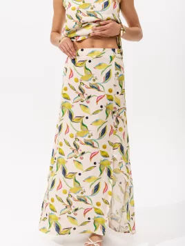 Юбка женская (цвет: молочный, желтый, сиреневый)