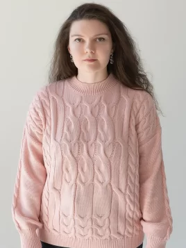 Джемпер женский (цвет: светло-розовый)