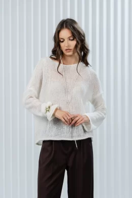 Джемпер женский (цвет: молочный)