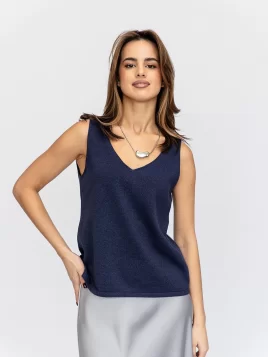 Жилет женский (цвет: индиго, черный)