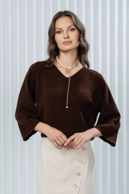 Джемпер женский (цвет: шоколадный)