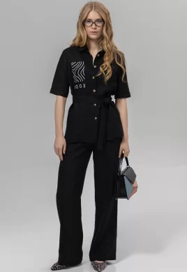 Брюки женские (цвет: черный)