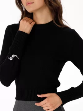 Джемпер женский (цвет: черный)
