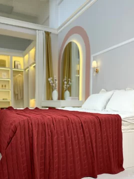 Плед (цвет: глубокий красный)