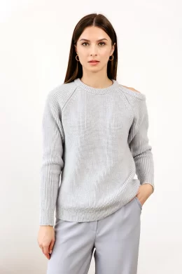 Джемпер женский (цвет: светло-серый)