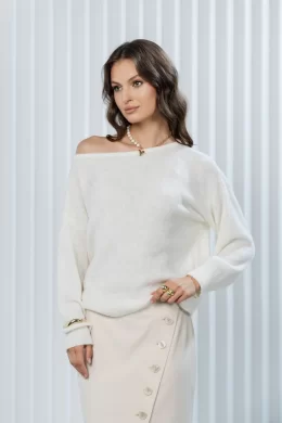 Джемпер женский (цвет: молочный)