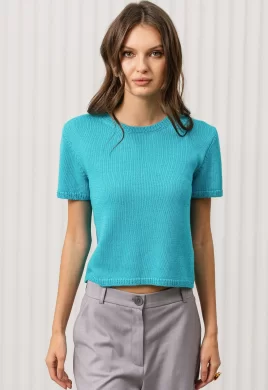 Джемпер женский (цвет: темно-бирюзовый)