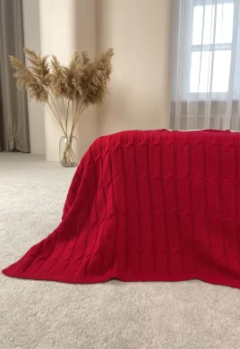 Плед (цвет: вишневый)