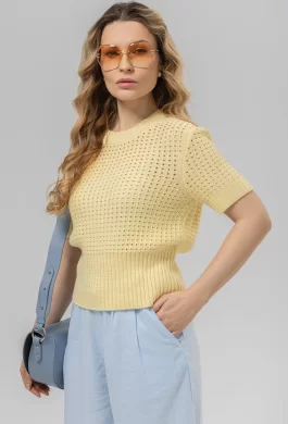 Джемпер женский (цвет: светло-желтый)