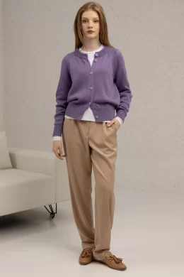 Брюки женские (цвет: соломенный)