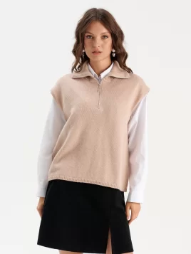 Жилет женский (цвет: светло-бежевый)