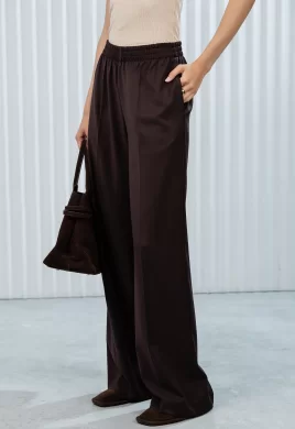 Брюки женские (цвет: шоколадный)