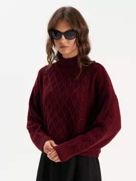 Джемпер женский (цвет: бордовый)