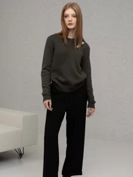 Брюки женские (цвет: черный)