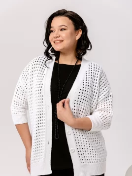 Кардиган женский (цвет: белый)