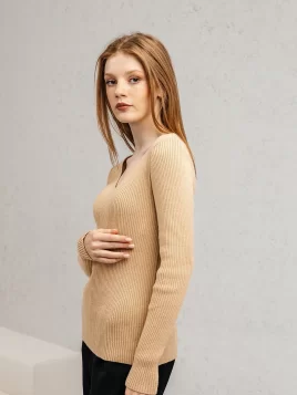 Джемпер женский (цвет: соломенный)