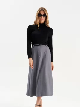 Юбка женская (цвет: серый меланж)