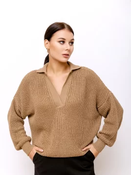 Джемпер женский (цвет: светло-коричневый)