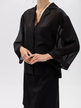 Блузка женская (цвет: черный)