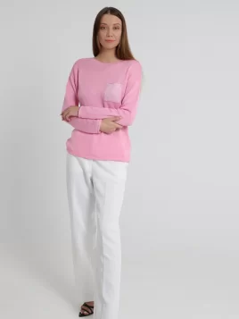 Джемпер женский (цвет: бледно-розовый)