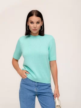 Джемпер женский (цвет: бирюзовый)