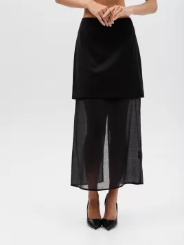 Юбка женская (цвет: черный)