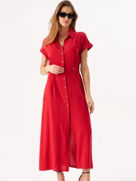 Платье женское (цвет: малиново-красный)
