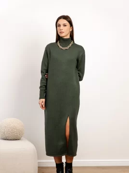 Платье женское (цвет: оливковый)