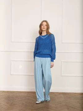 Брюки женские (цвет: серо-голубой)