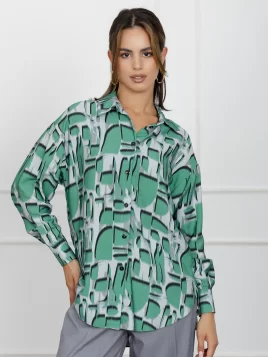 Блузка женская (цвет: серый, шалфейно-зеленый, черный)