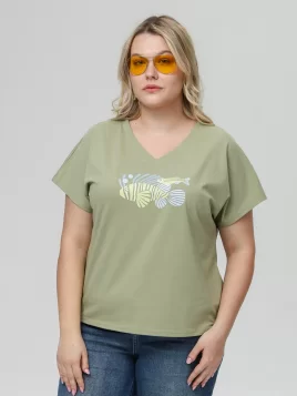 Джемпер женский (цвет: светло-оливковый)