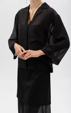 Блузка женская (цвет: черный)