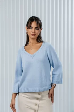 Джемпер женский (цвет: бледно-голубой)