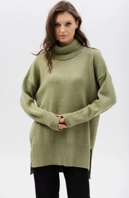 Свитер женский (цвет: светло-оливковый)