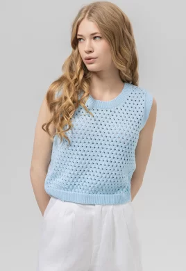 Жилет женский (цвет: бледно-голубой)