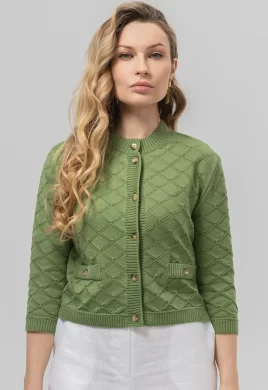 Жакет женский (цвет: зеленая оливка)