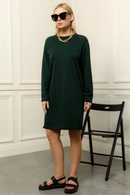 Платье женское (цвет: бутылочный)