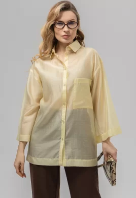 Блузка женская (цвет: сливочный)