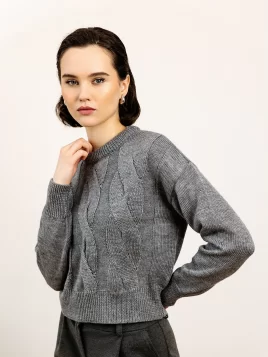 Джемпер женский (цвет: темно-серый)